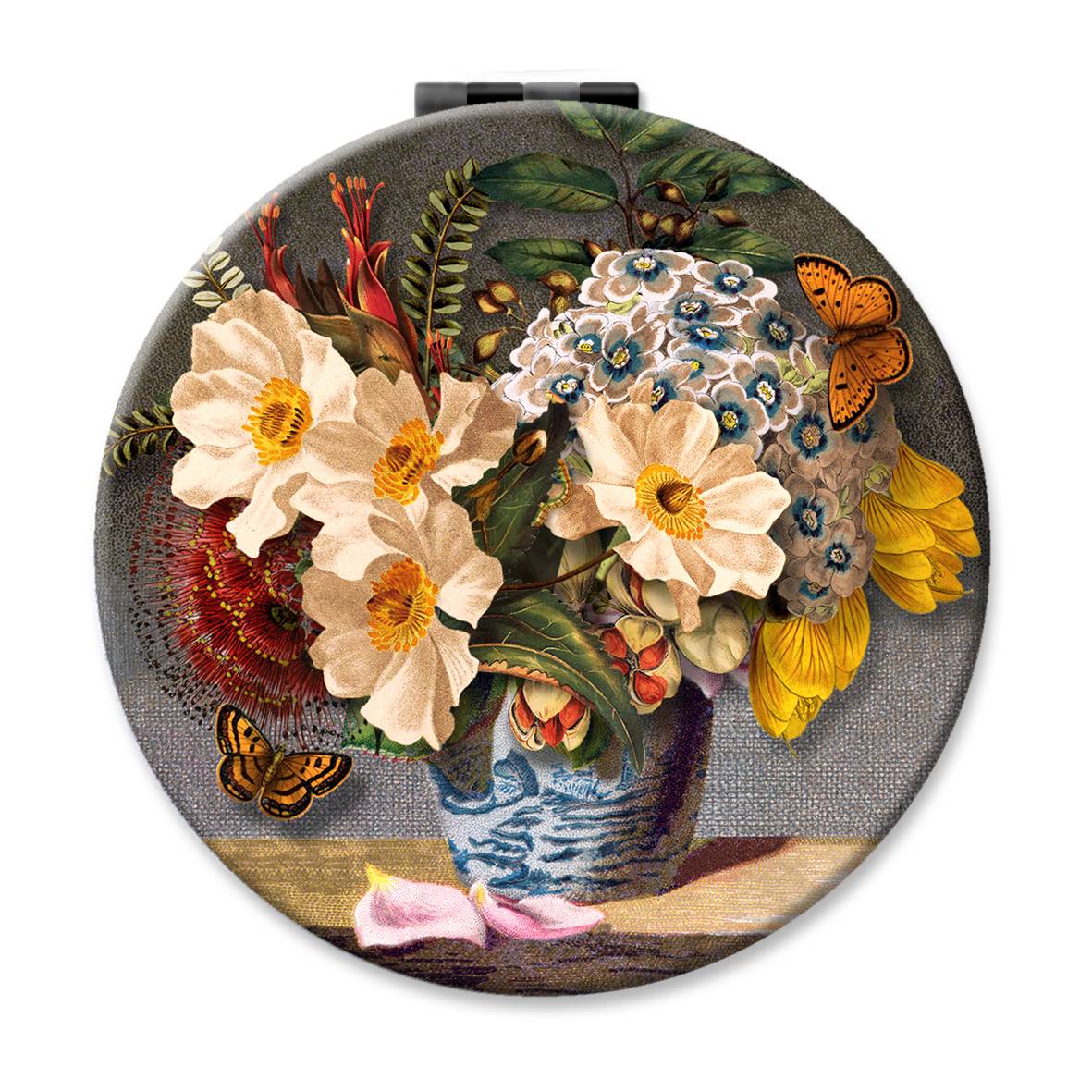 NZTWCM028-Live Wires-Nz Native Bouquet-8cm-Mirror