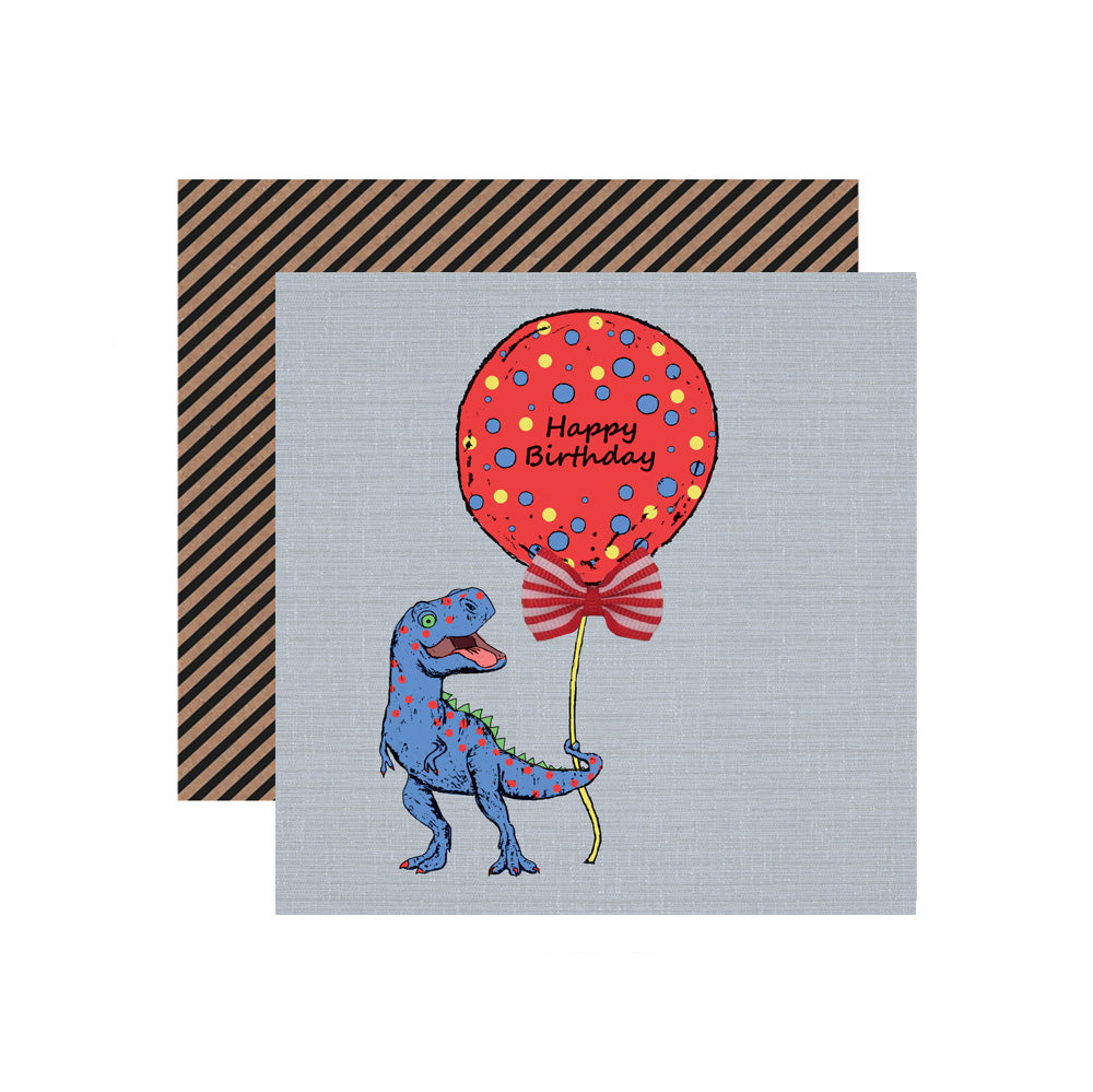 SA052-Apple & Clover-Dinosaur & Balloon-Card-