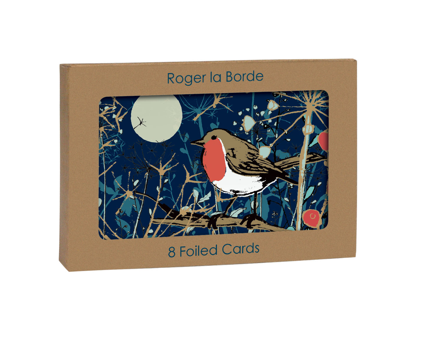 NSX830-Roger La B-Winter'S Tale Robin-8 Kraft Pack-Xmas Card Pack-