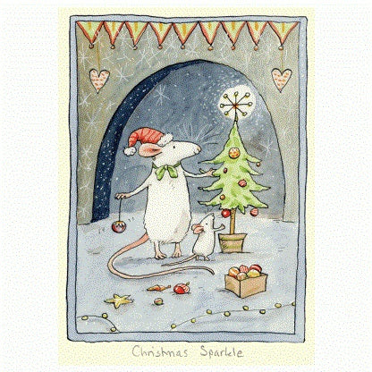 XM138-Two Bad Mice-Christmas Sparkle-Xmas Card