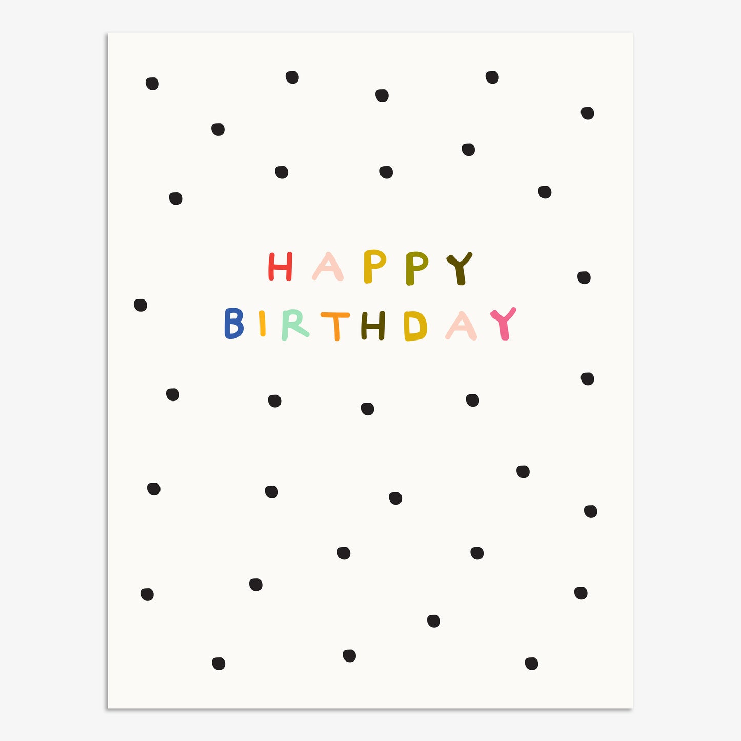 BP027-Think of Me-Happy Birthday Dots-Card-Boop