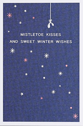 XAR03K-Meraki-Mistletoe Kisses-Xmas Card-Aries