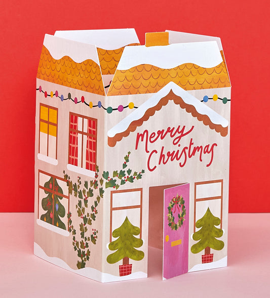 KEP003-Raspberry Blossom-3D Fold Out-Xmas Card-Keepsake
