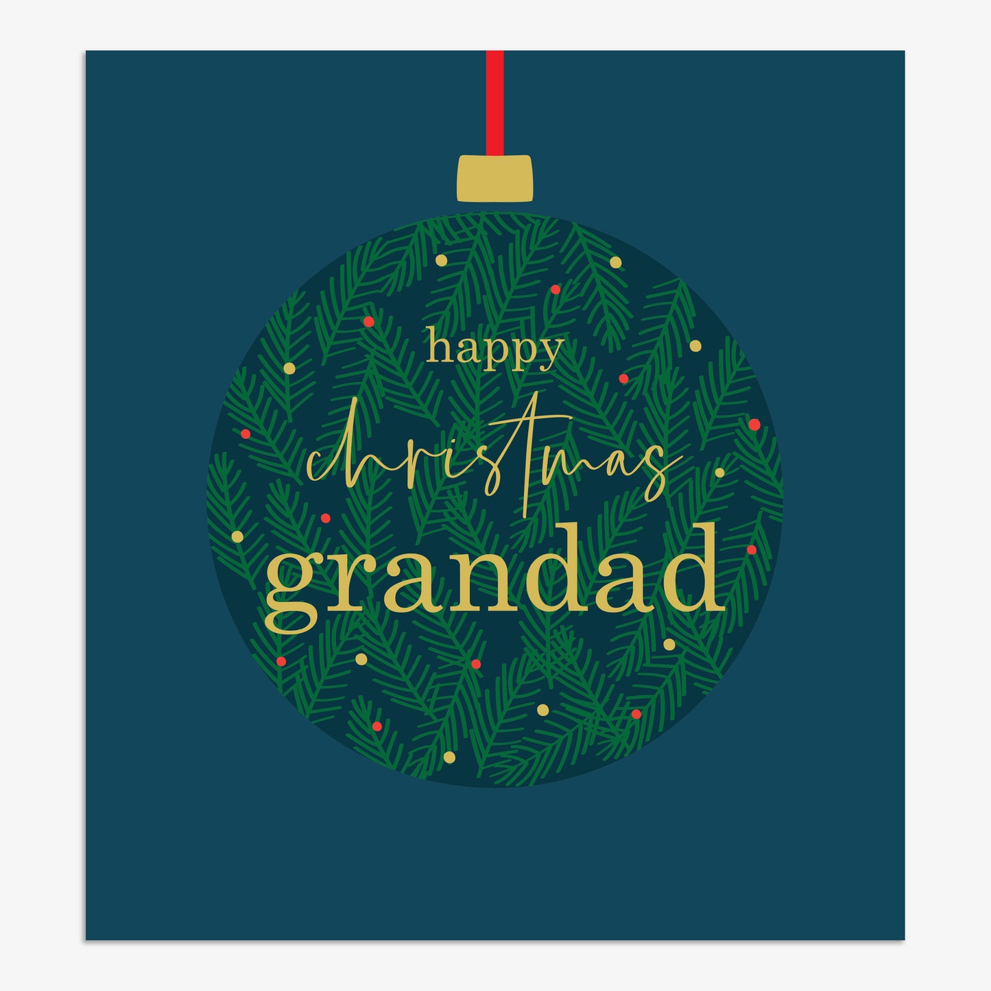 EVX012-Think of Me-Grandad-Xmas Card-Evergreen