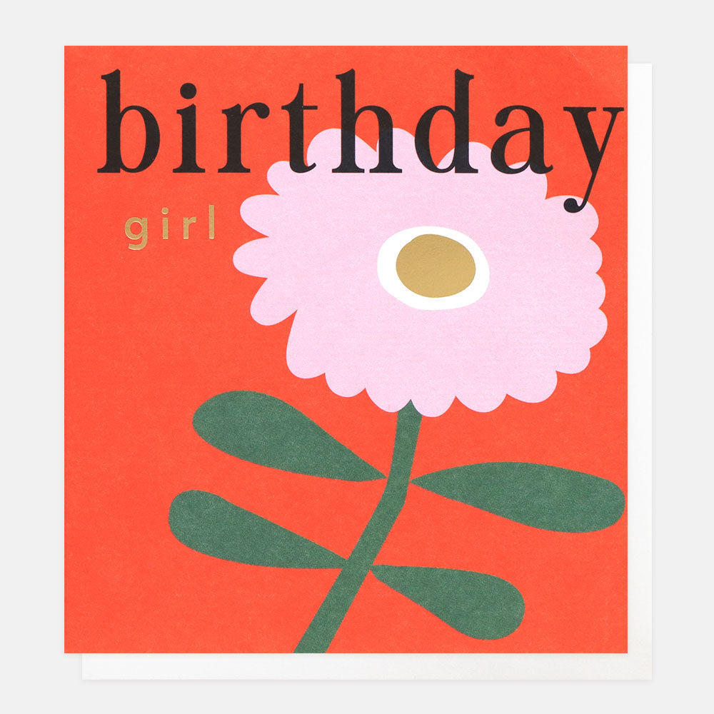 FWP003-Caroline G-Birthday Girl Pink On Red-Card-