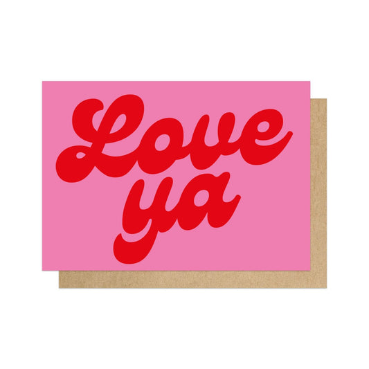 LIMGIN053C-East End Prints-Love Ya Pink-Card-