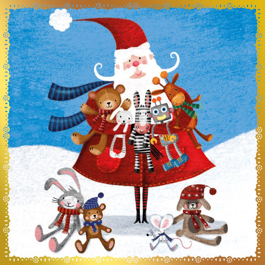 9653500071-Editor Groupe-Father Christmas Toys-Xmas Card-Sno