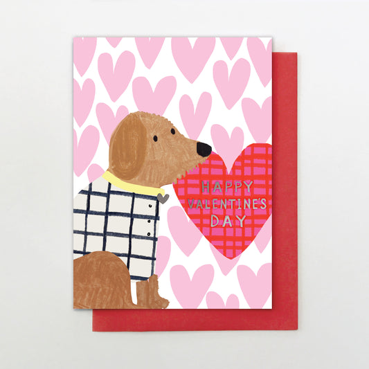 IN012-Stop The Clock-Valentine'S Day Dog With Heart-Card-So Into You