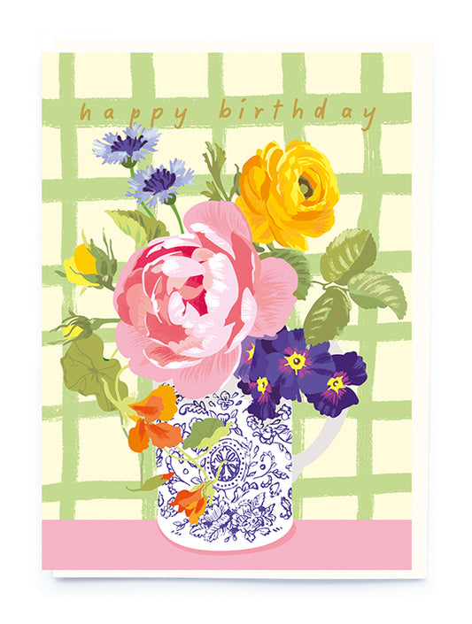 CK022-Noi-Happy Birthday Flowers-Card-