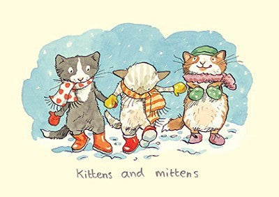 XM101-Two Bad Mice-Kittens And Mittens-Xmas Card-