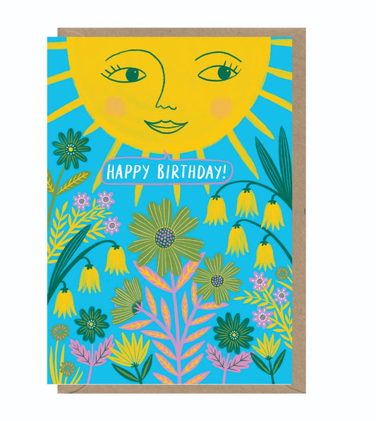 BO005-Earlybird-Blue Sun Birthday-Card-Bonbi Forest