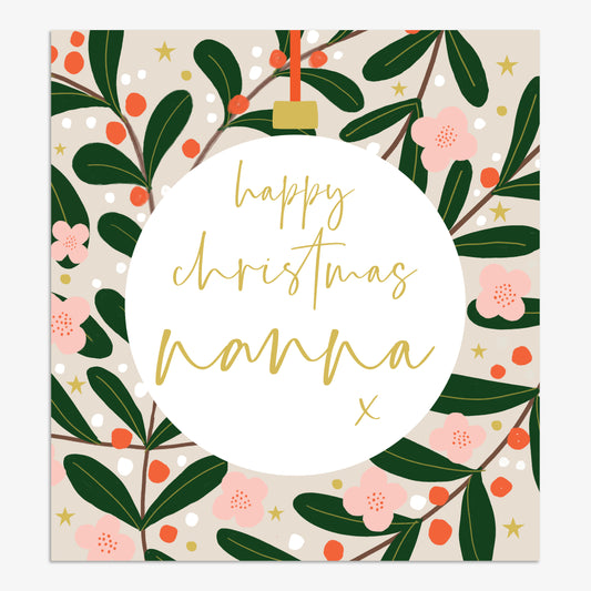 EVX011-Think of Me-Nanna-Xmas Card-Evergreen