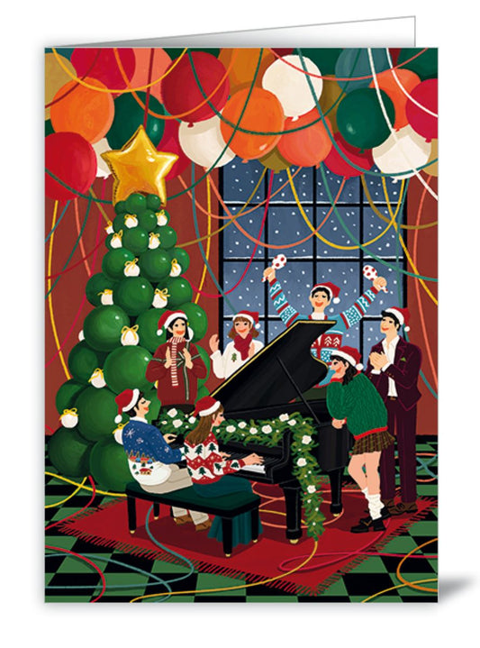 2242-Quire-Christmas Party Singing-Xmas Card-Heartfelt