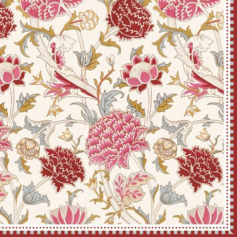 WILP-Easy Life-William Morris pink-Napkin-20pk 3ply 33 cm