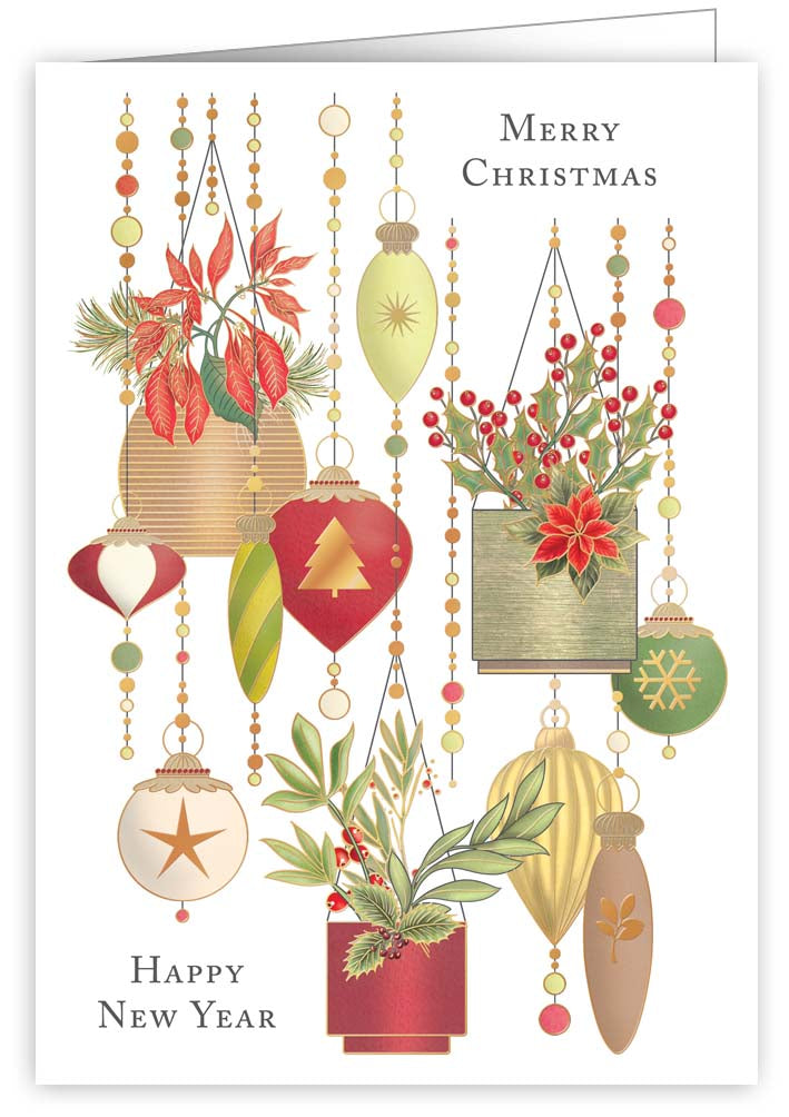 4666-Quire-Hanging Planters Ornaments-Xmas Card-Classic