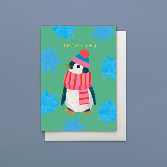 HLC055-Stop The Clock-Card Pack Of 8- Thank You Penguin-Xmas Card Pack-Happy Little Christmas Pack