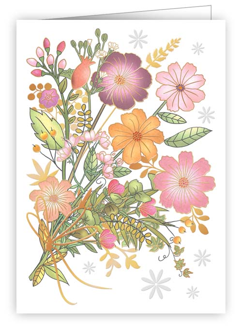 6958-Quire-Bouquet Of Flowers-Card-Mini Cards