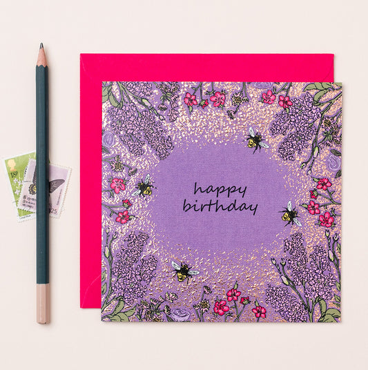 FA058-Apple & Clover-Happy Birthday-Card-Botanicals