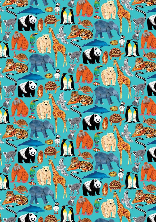 W056-Earlybird-Animal Patterns-Wrap-Gift Wrap