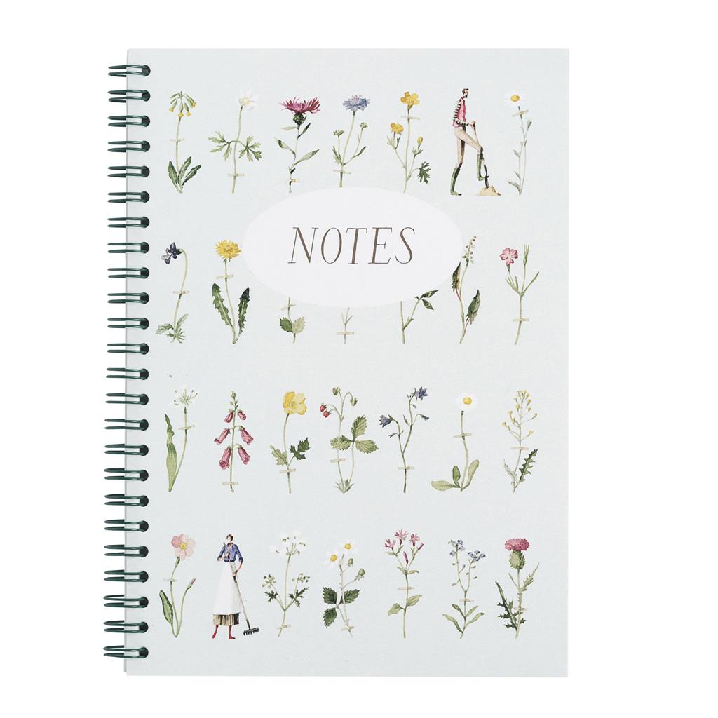 WF002-Laura Stoddart-Wild Flowers-A5 Hardback Wiro Notebook