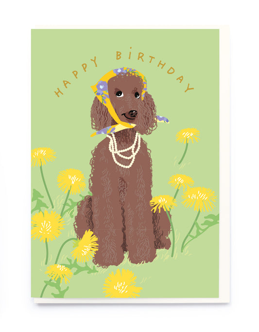 CQ002-Noi-Brown Poodle-Card-