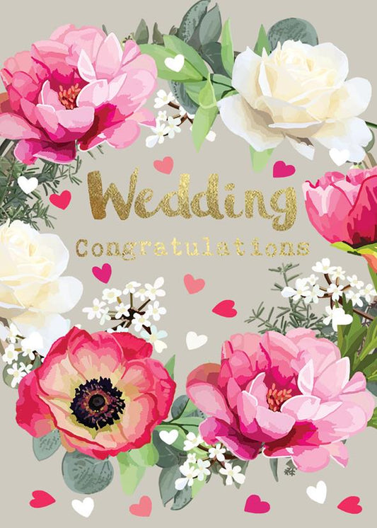 FF019H-Sarah Kelleher-Wedding Congratulations-Card-Fabulous Foils