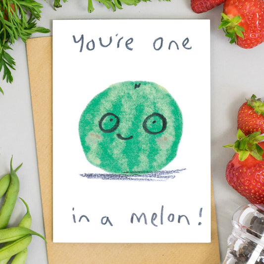 0722-Jo Clark Design-You'Re One In A Melon-Card-