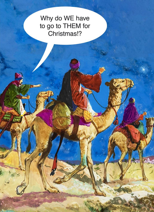 XLBX2503-Kiss Me Kwik-Three Kings-Xmas Card-