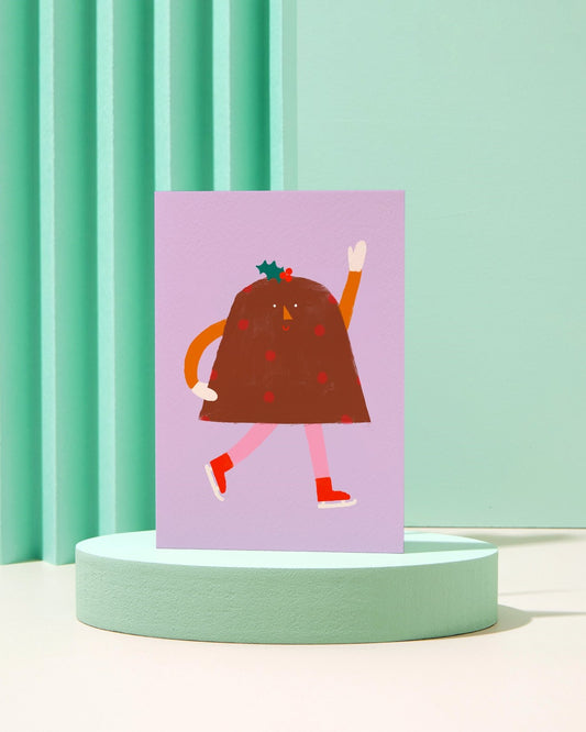 RC406-Rumble Cards-Christmas Pudding-Xmas Card-