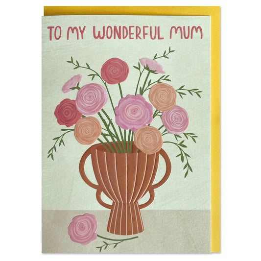 REF046-Raspberry Blossom-To My Wonderful Mum-Card-Reflections