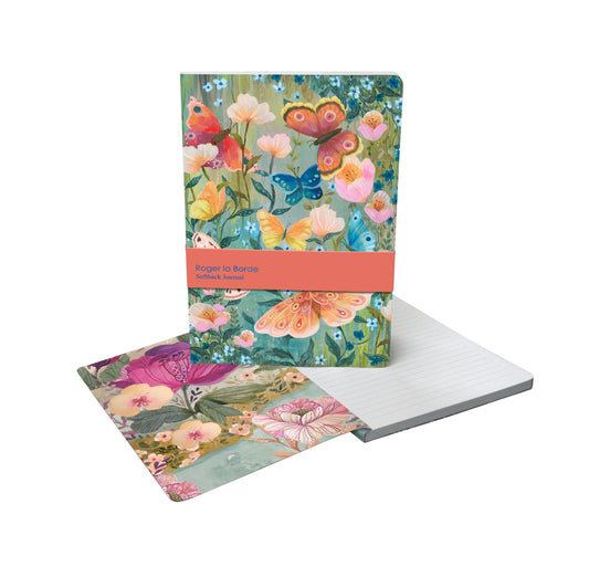 AMB021-Roger La B-Dreamland Butterflies A5 Softback Journal-Notebook-Everyday