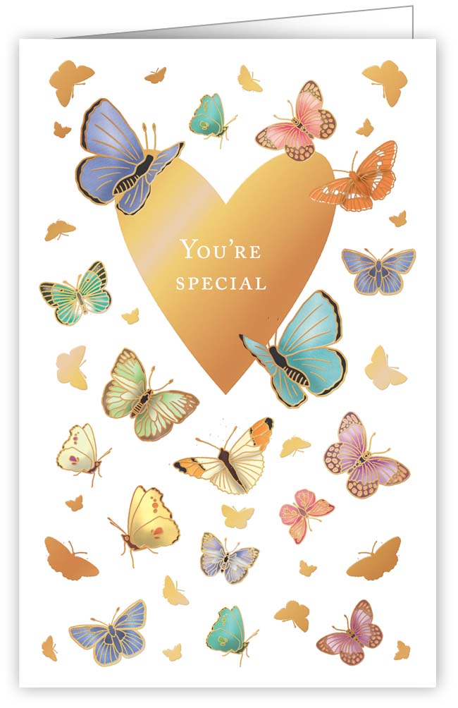 2416-Quire-Heart And Butterflies-Card-Touch Of Classic