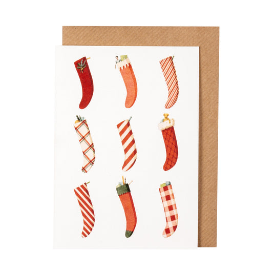 HC029-Laura Stoddart-Stockings-Xmas Card Pack-A6 10 Pack 1 Design