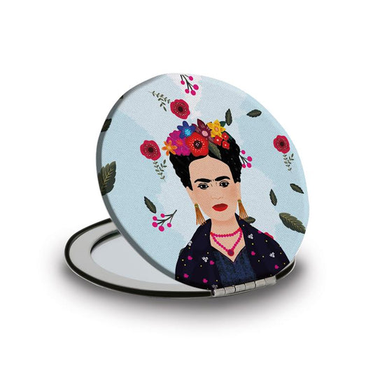 TMR983-Bekking & Blitz-Travel Mirror Round-Giftware-Frida Kahlo