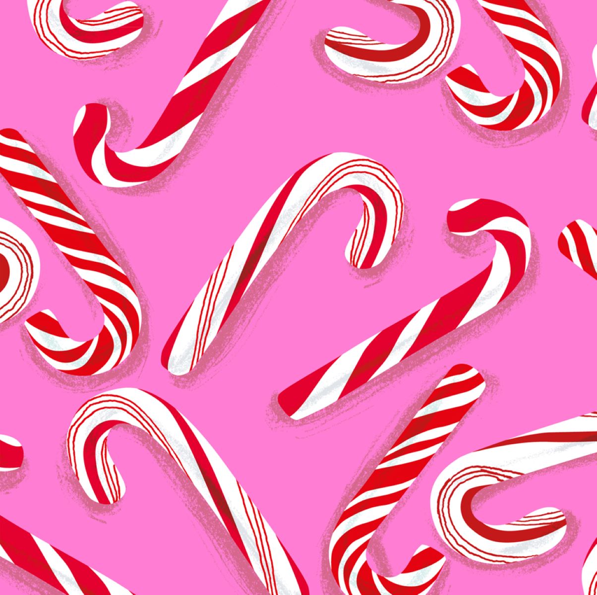 NW062-Noi-Christmas Candy Canes-Xmas Wrap-Christmas Wrap