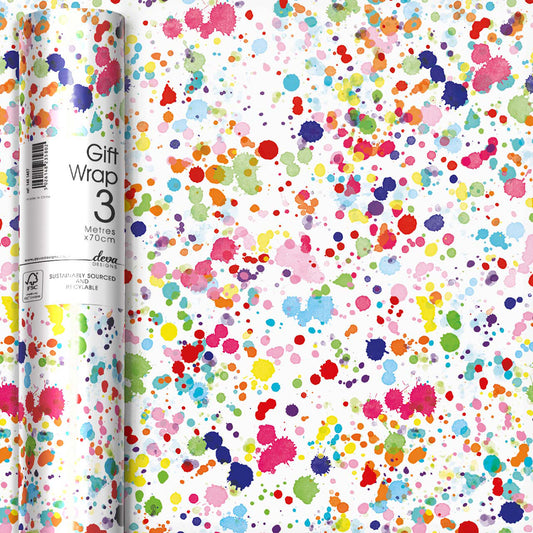 1481514-Deva Designs-Roll Wrap Bright Splatters-Roll Wrap-