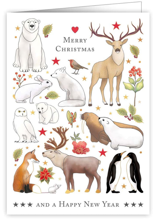 4775-Quire-Winter / Polar Animals-Xmas Card-Mac Classic