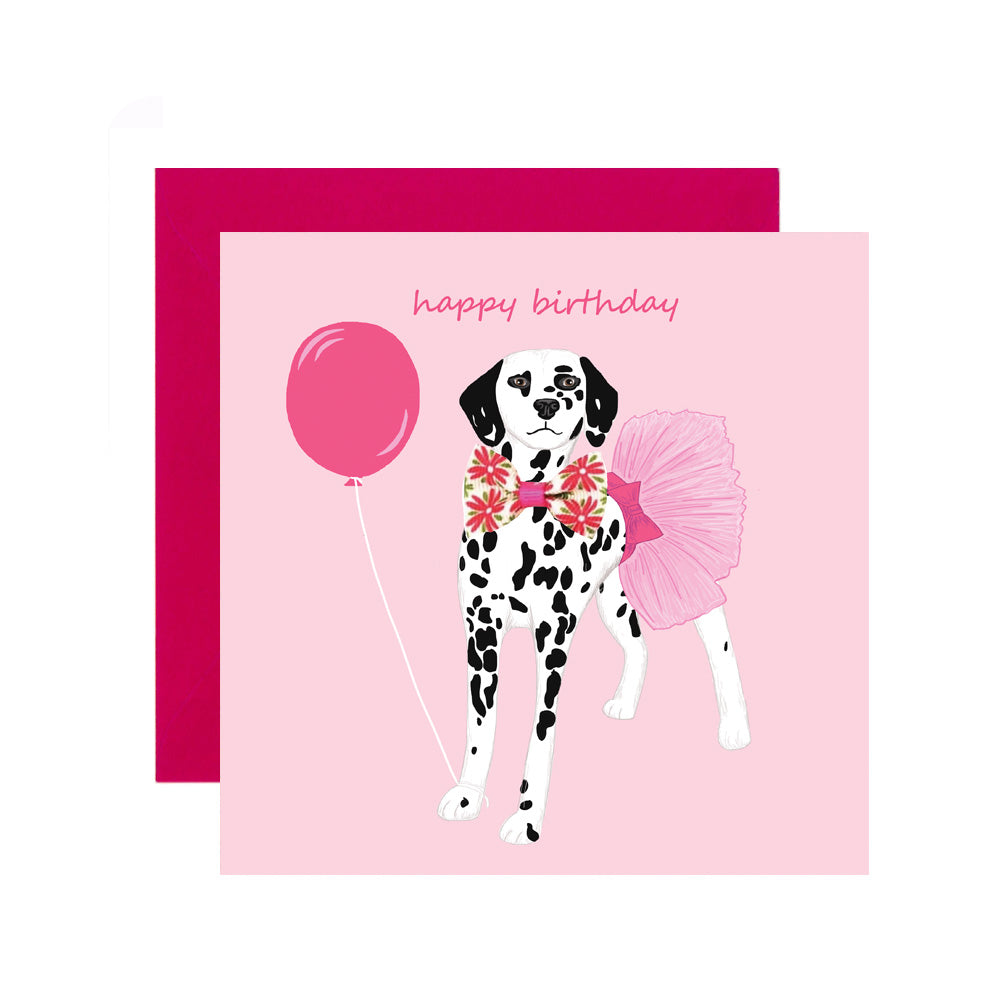 BL001-Apple & Clover-Happy Birthday Dalmatian-Card-Blossom