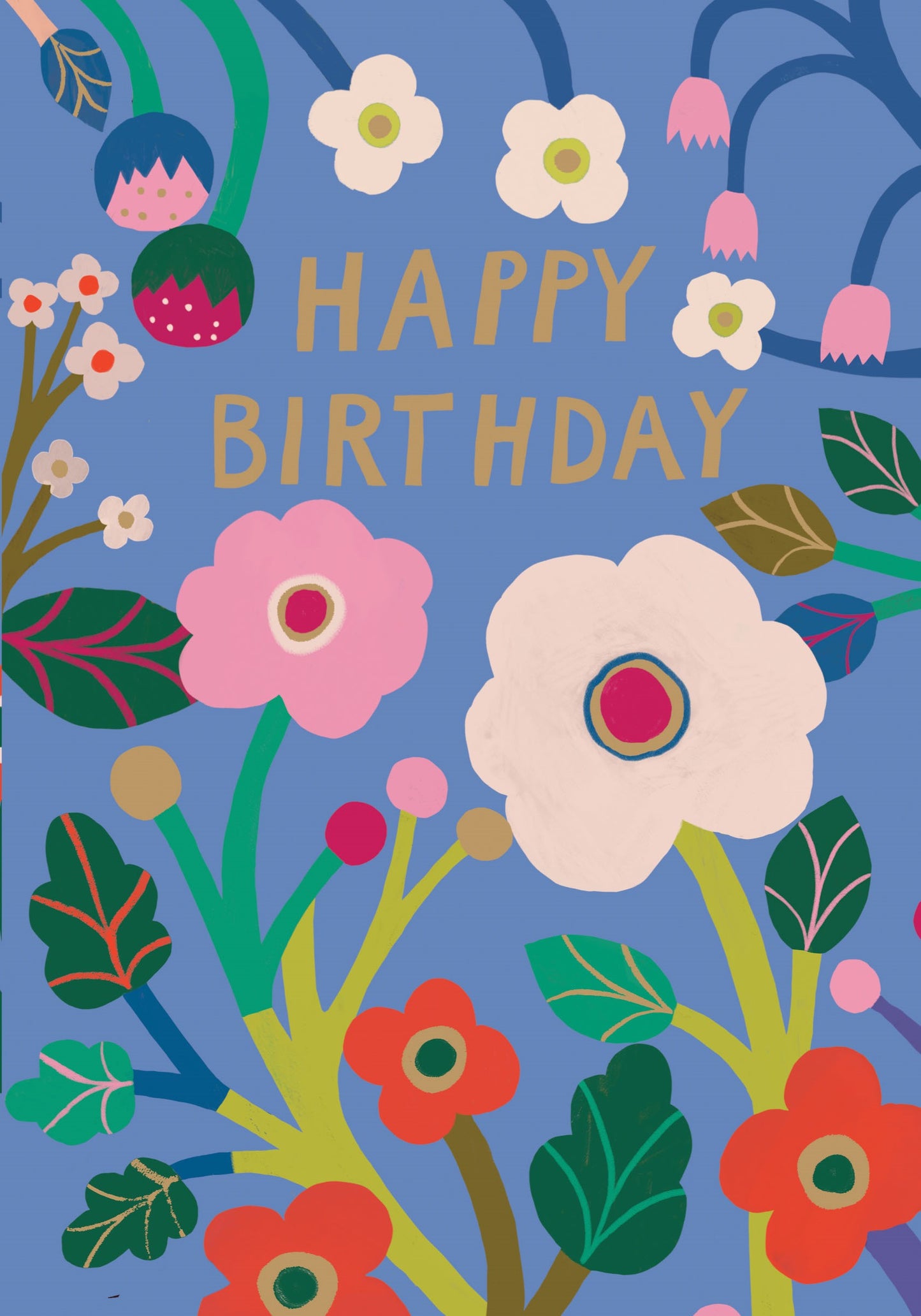 GC2391-Roger La B-Happy Flowers Greeting Card-Card-Standard Birthday