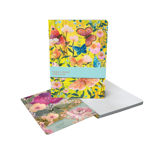 AMB030-Roger La B-Butterfly Ball Sunshine A5 Softback Journal-Notebook-Everyday