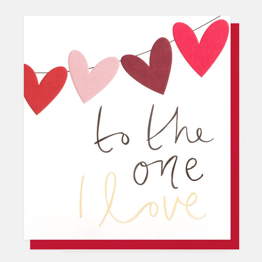 LUV010-Caroline G-To The One I Love Hearts On Line-Card-