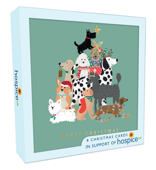 XSA007-Second Nature-Merry Christmas 8Pk Single Design-Xmas Card Pack-Hospice Uk