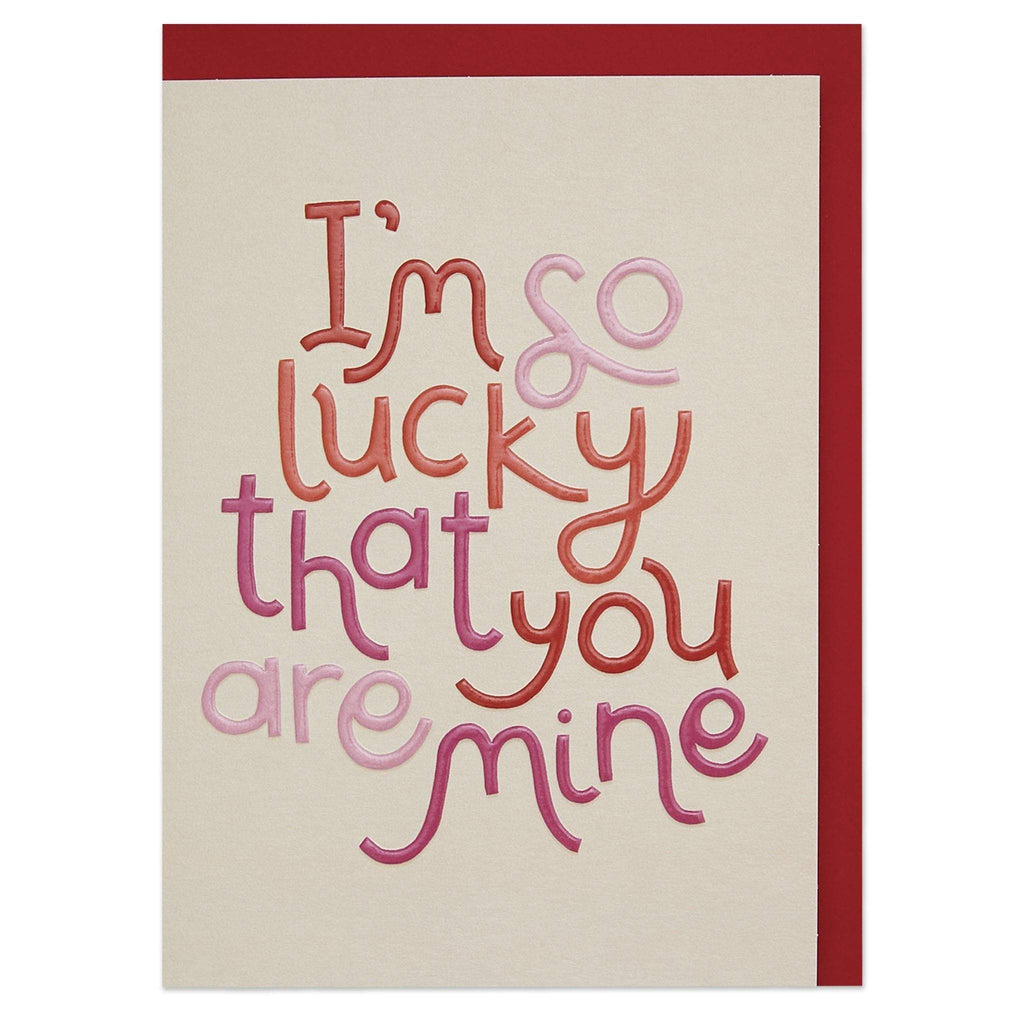 GDV028-Raspberry Blossom-I'M Lucky That You Are Mine-Card-Good Vibes