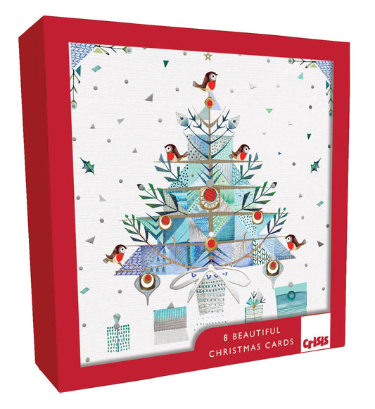 XCR041-Second Nature-Merry Christmas 8Pck Single Design-Xmas Card Pack-Crisis Boxed Cards