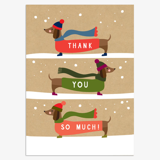 CPX137-Think of Me-Thank You So Much 8Pck-Xmas Card Pack-Christmas Thank You Packs