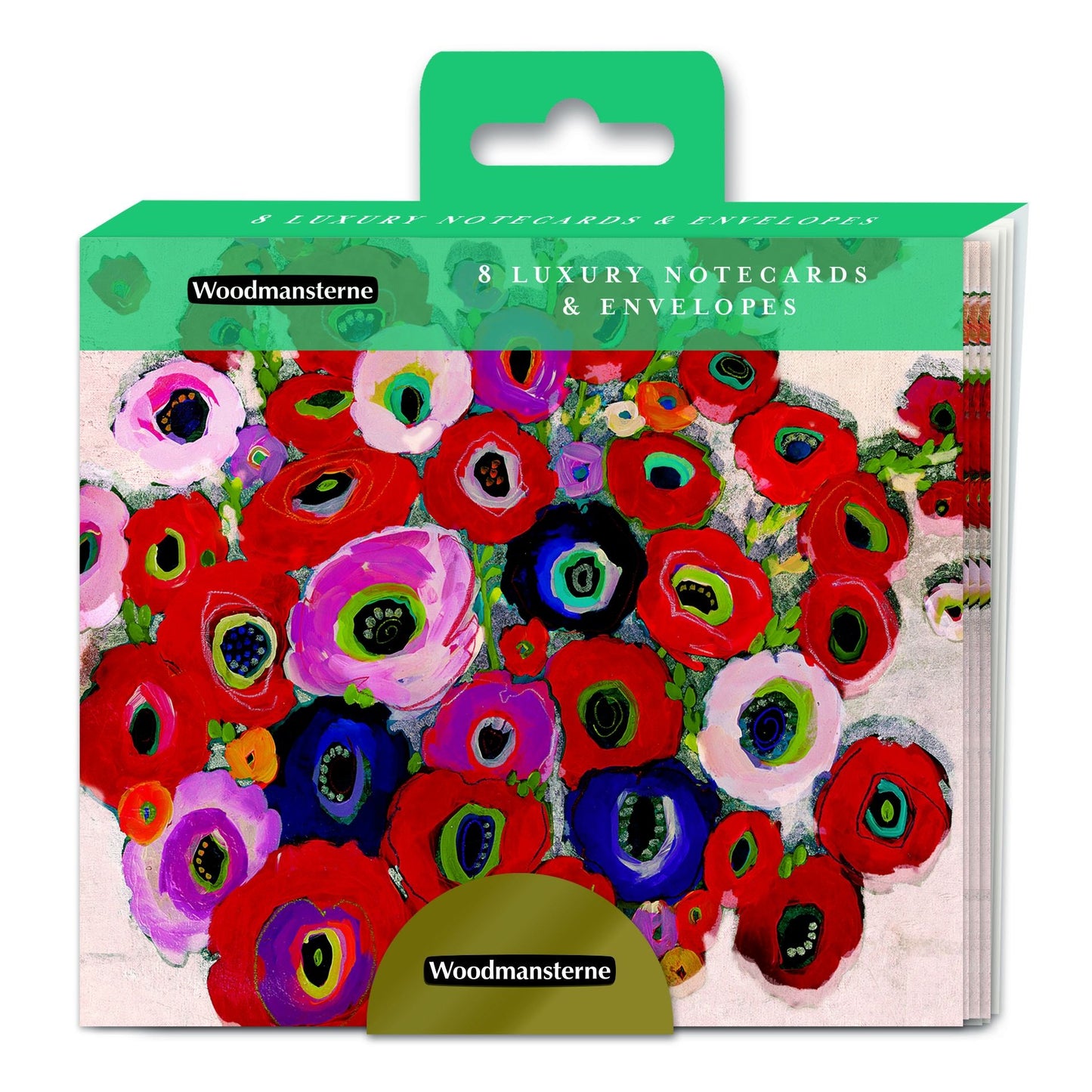 485701-Woodmansterne-8Cg 8Pk Abstract Flower Bouquet-Card Pack-