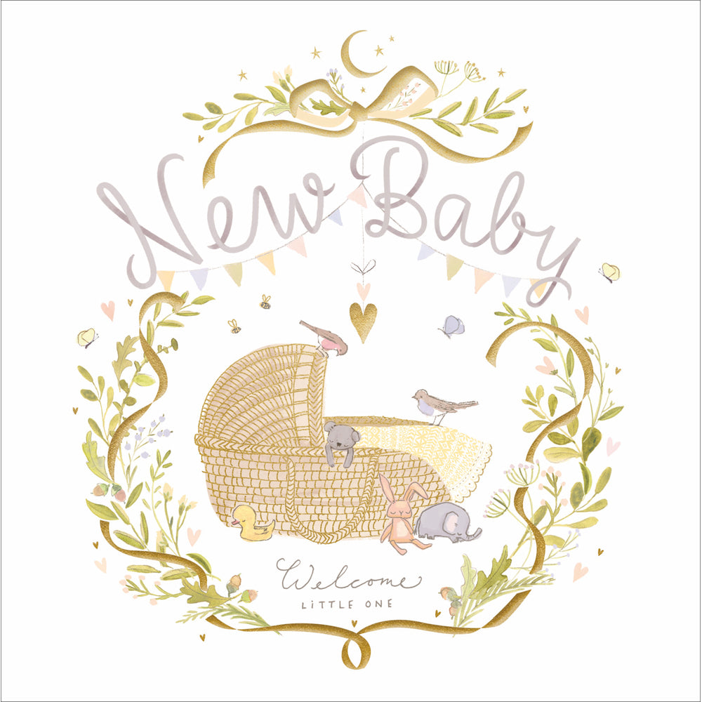 602047-Woodmansterne-Q Cardsngl C.Sty Newbgen New Baby Genera-Card-