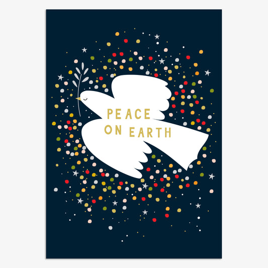 HJX012-Think of Me-Peace On Earth-Xmas Card-Holly Jolly