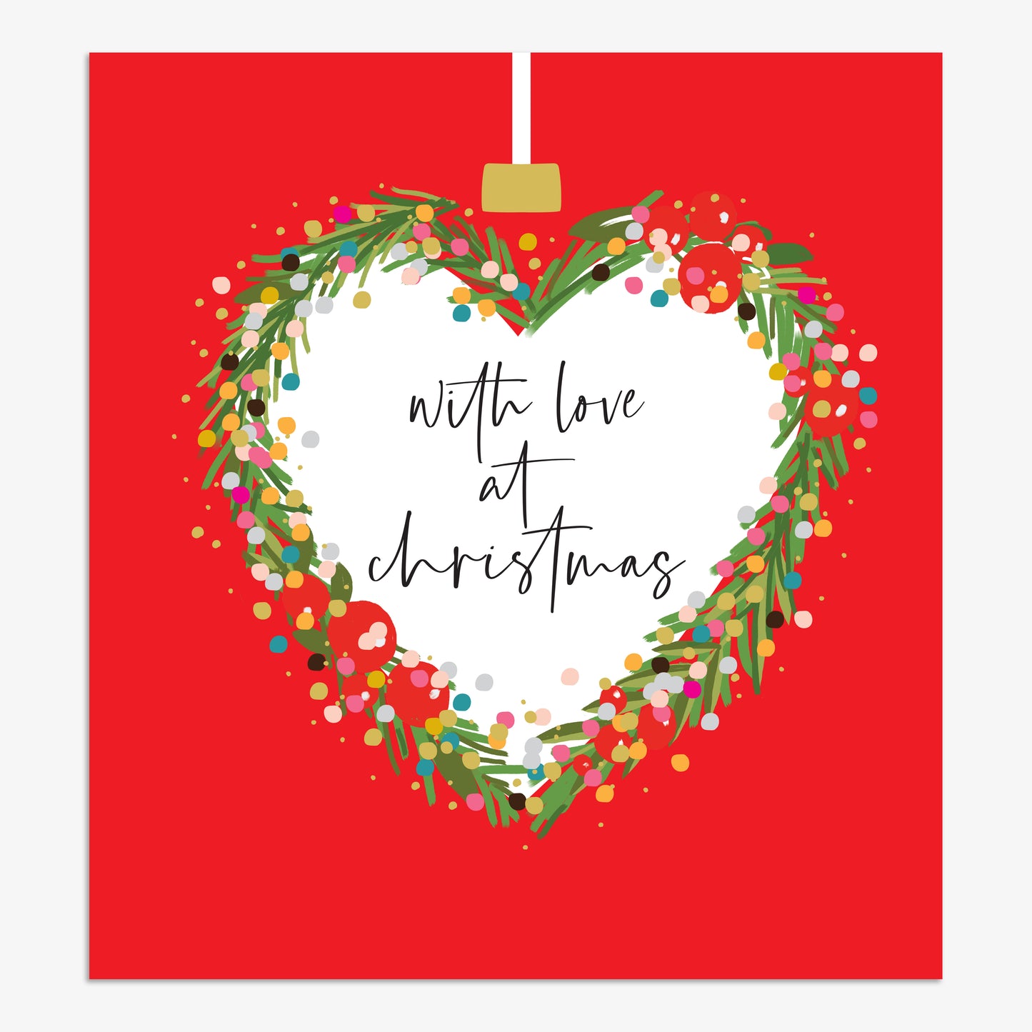 EVX027-Think of Me-With Love-Xmas Card-Evergreen