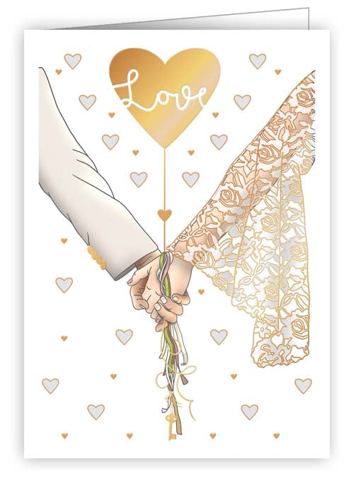 6937-Quire-Bridal Couple Holding Hands-Gift Tags-Minicard Classic